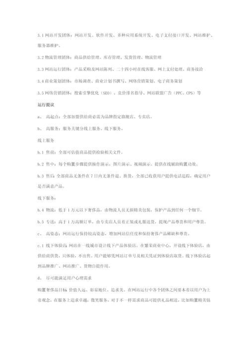 奢侈品网站优质项目专项策划专业方案.docx