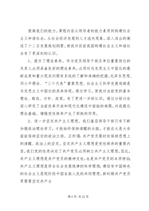 市委党校春季理论班学习心得.docx