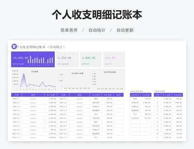 个人收支明细记账本