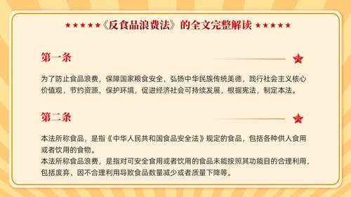 中华人民共和国反食品浪费法学习课件PPT党建