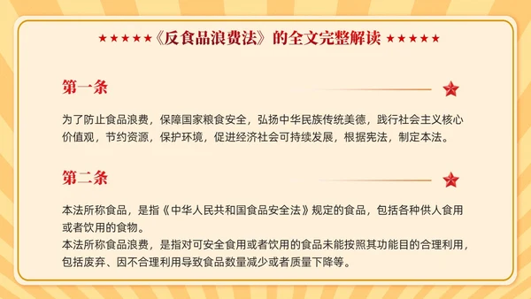 中华人民共和国反食品浪费法学习课件PPT党建