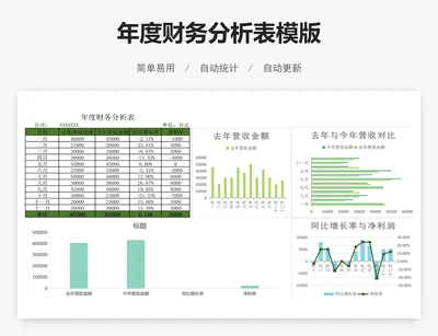年度财务分析表模版