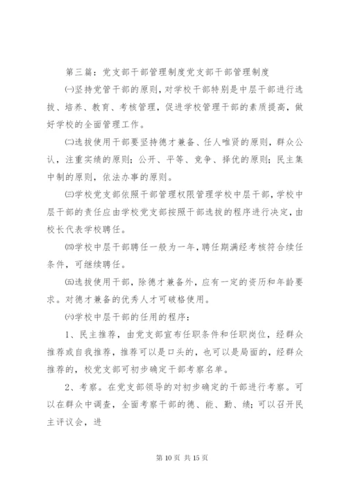 学校党支部干部管理制度.docx