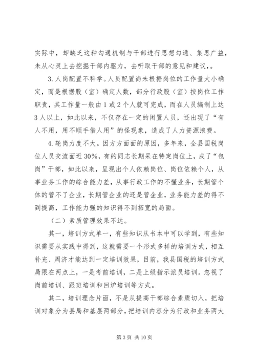 国税局人力资源管理工作调研报告.docx