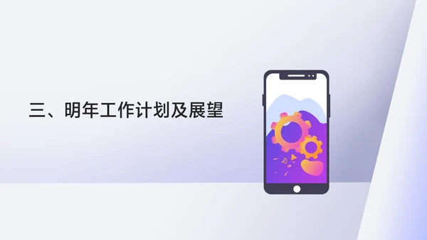 白色微立体年度述职报告PPT模板