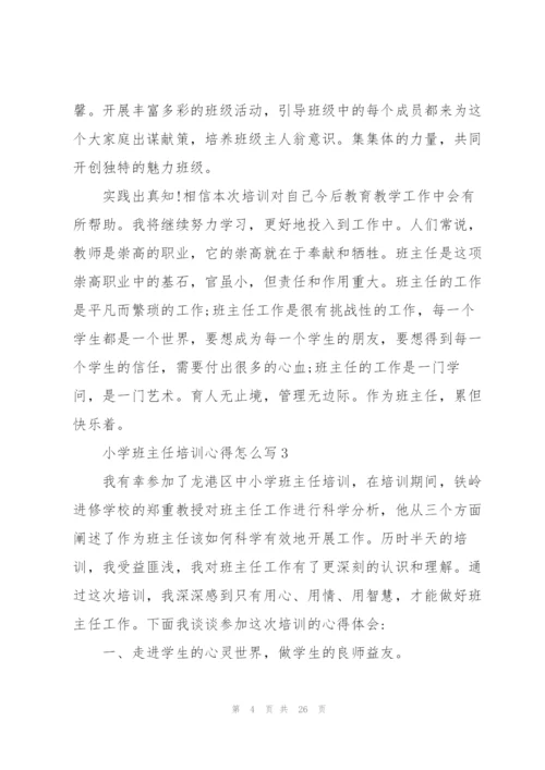 小学班主任培训心得怎么写10篇.docx