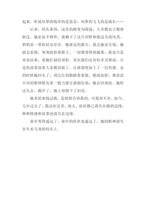 遥远的眼神作文-1.docx