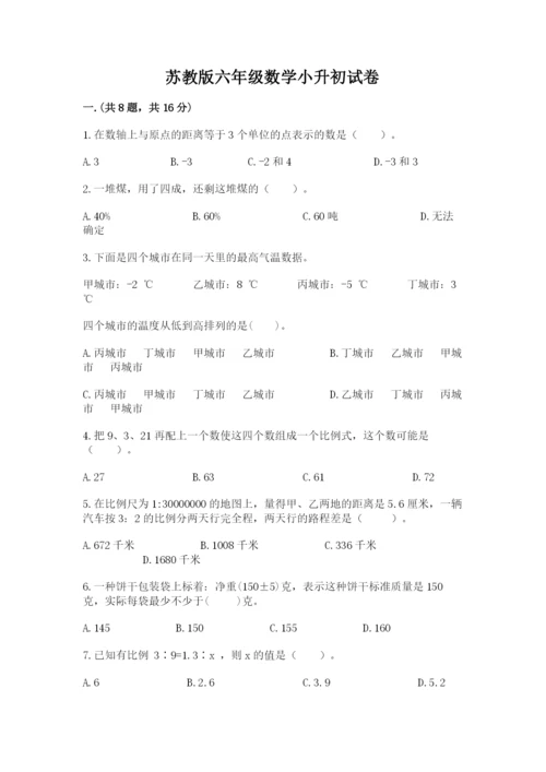 苏教版六年级数学小升初试卷【培优b卷】.docx