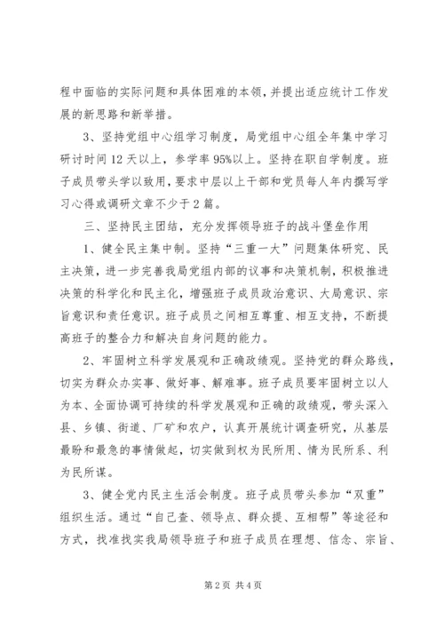 统计局创四好班子活动规划.docx