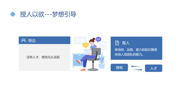 蓝色插画风新常态下人才的培养与保留人才管理人才培养ppt