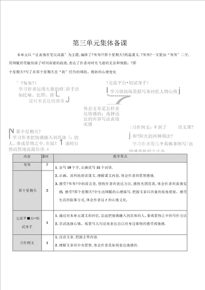 部编版六年级下册第三单元8匆匆教案