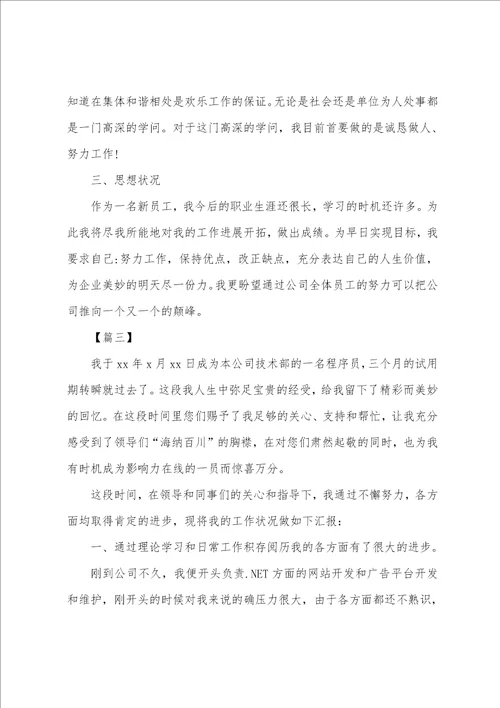 程序员个人转正述职报告三篇
