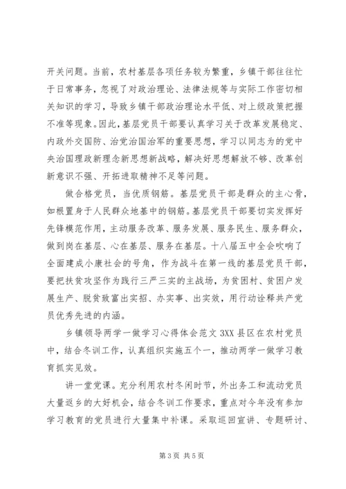 乡镇领导两学一做学习心得体会3篇.docx