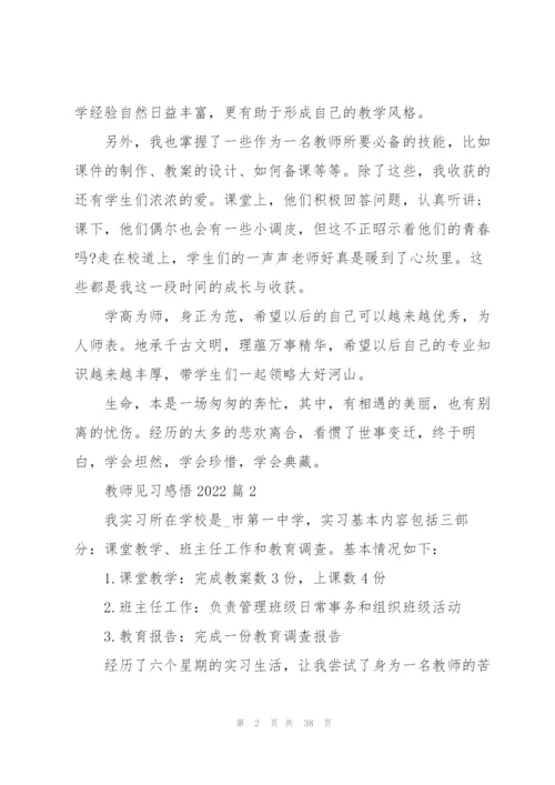 教师见习感悟2022（10篇）.docx