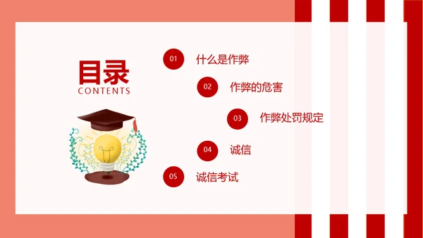 诚信考试诚实做人加油教学备考通用PPT模板