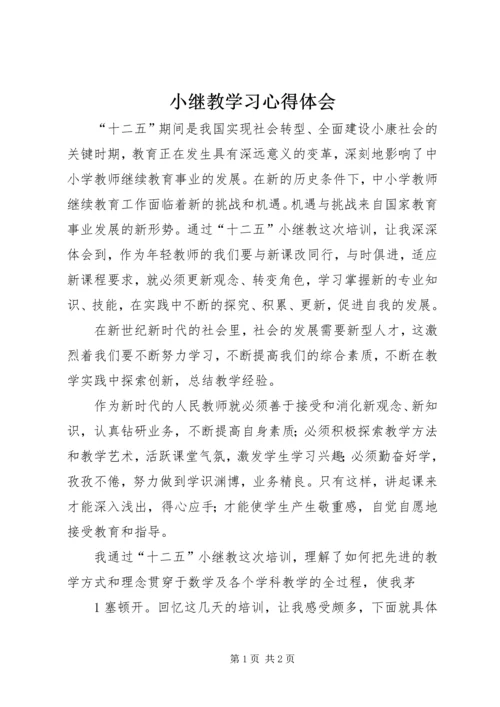 小继教学习心得体会 (7).docx