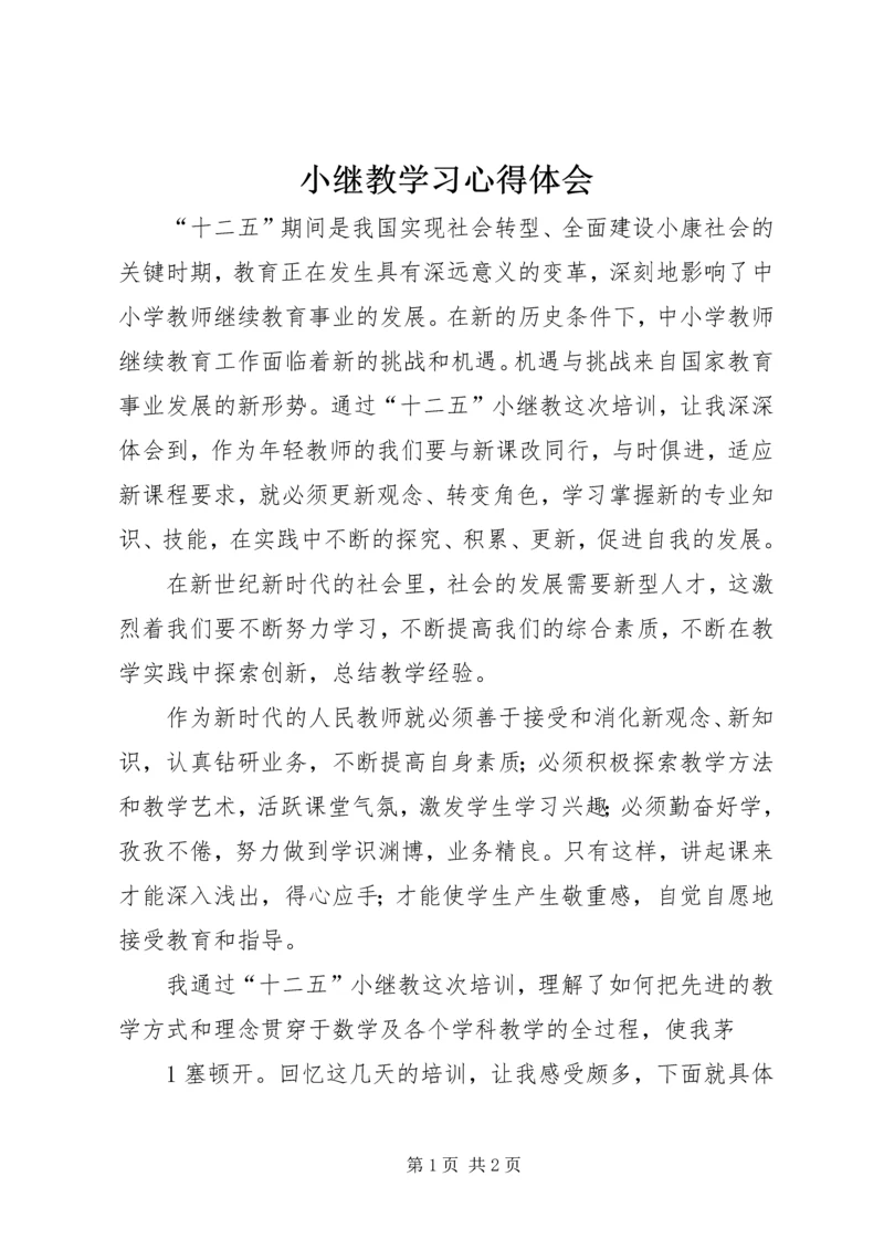 小继教学习心得体会 (7).docx