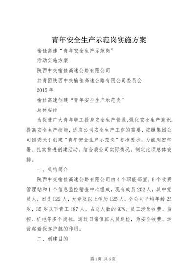 青年安全生产示范岗实施方案.docx