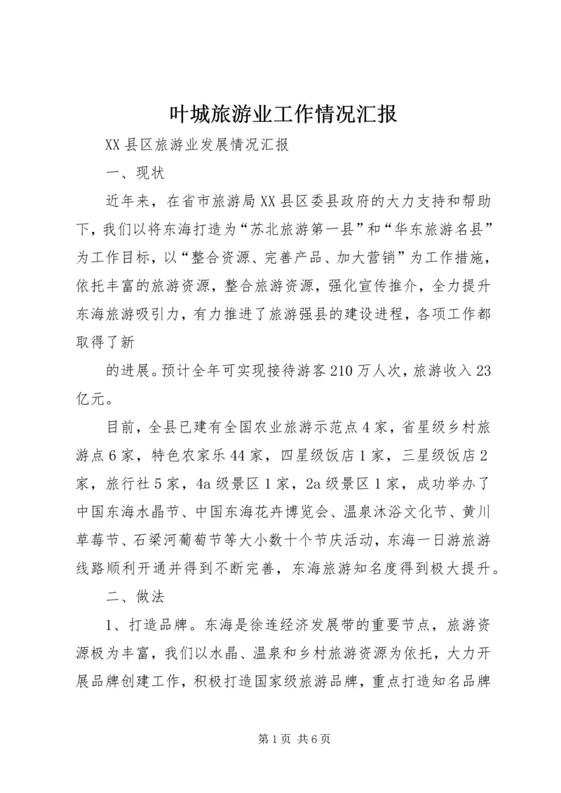 叶城旅游业工作情况汇报 (3).docx