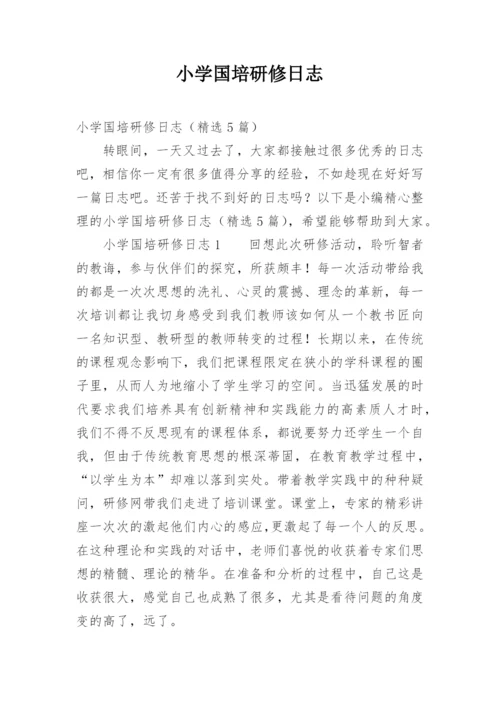 小学国培研修日志.docx