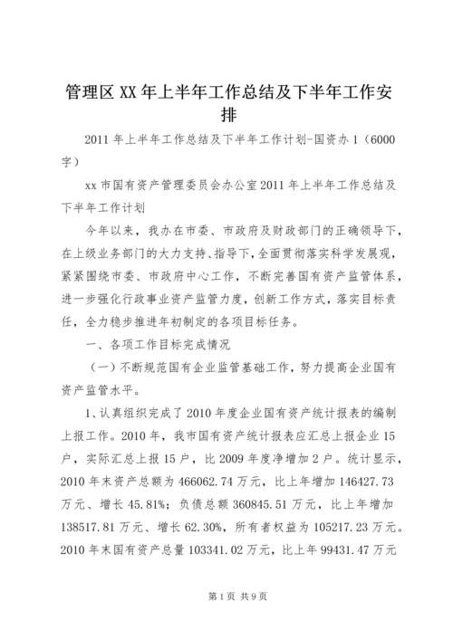 管理区XX年上半年工作总结及下半年工作安排 (4).docx