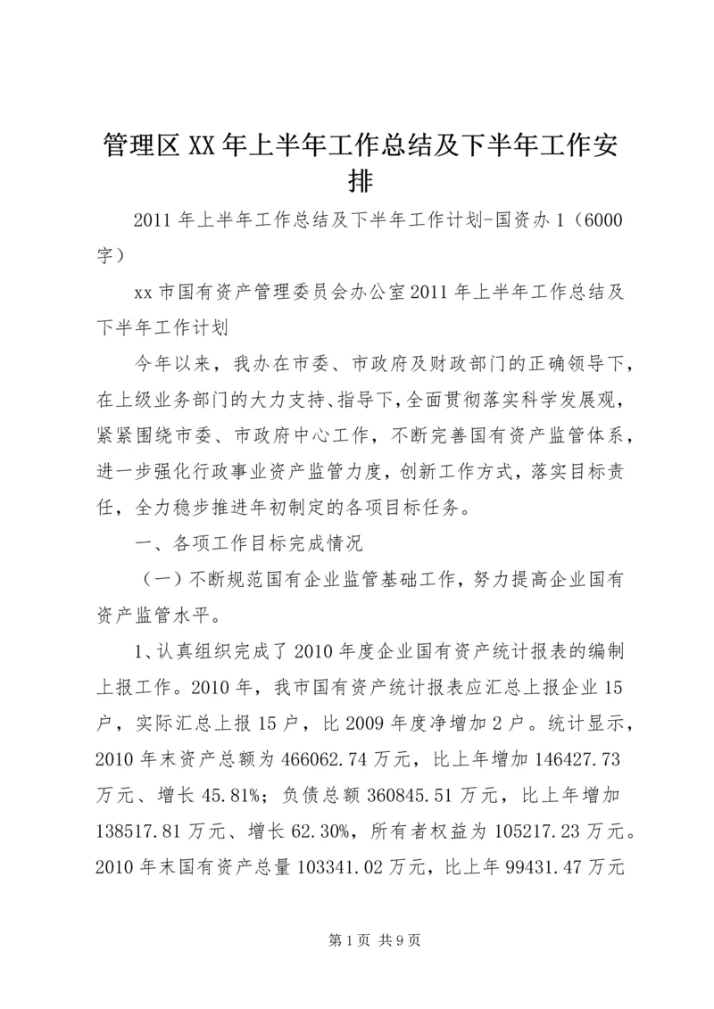 管理区XX年上半年工作总结及下半年工作安排 (4).docx