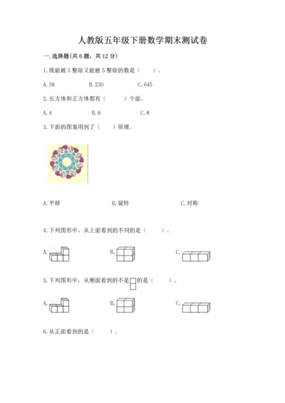 人教版五年级下册数学期末测试卷精华版.docx