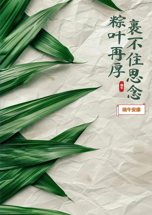 粽叶背景端午节节日海报