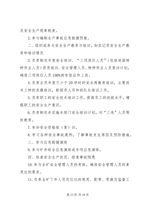 人力资源部门安全生产责任制.docx