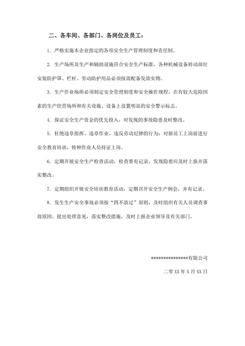 年度安全生产目标的实施计划