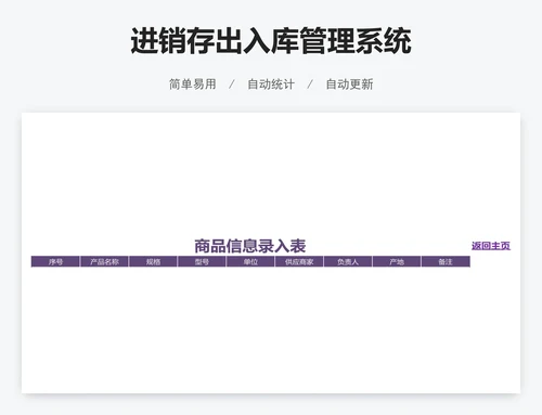 进销存出入库管理系统
