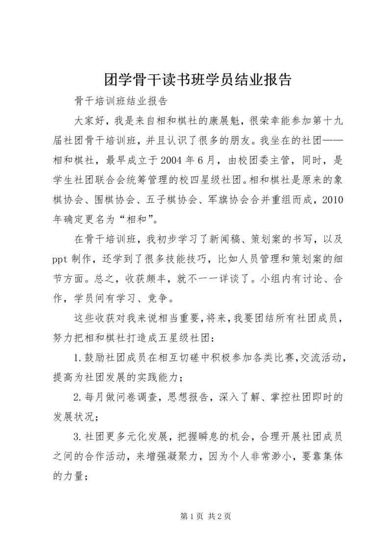 团学骨干读书班学员结业报告 (2).docx