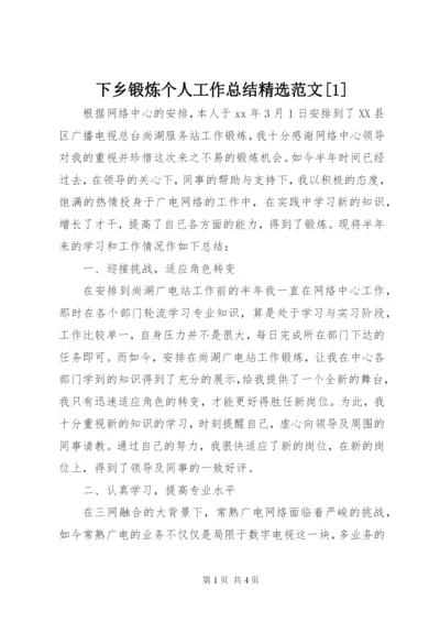 下乡锻炼个人工作总结精选范文[1].docx