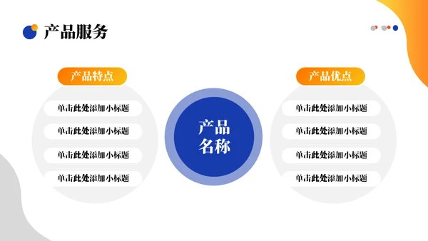 蓝橙混搭国企宣传通用PPT模板