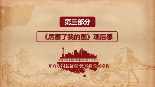 厉害了我的国爱国教育思想汇报PPT模板