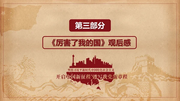 厉害了我的国爱国教育思想汇报PPT模板