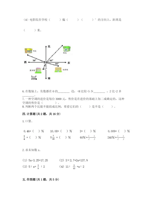 冀教版小学六年级下册数学期末综合素养测试卷附答案【预热题】.docx