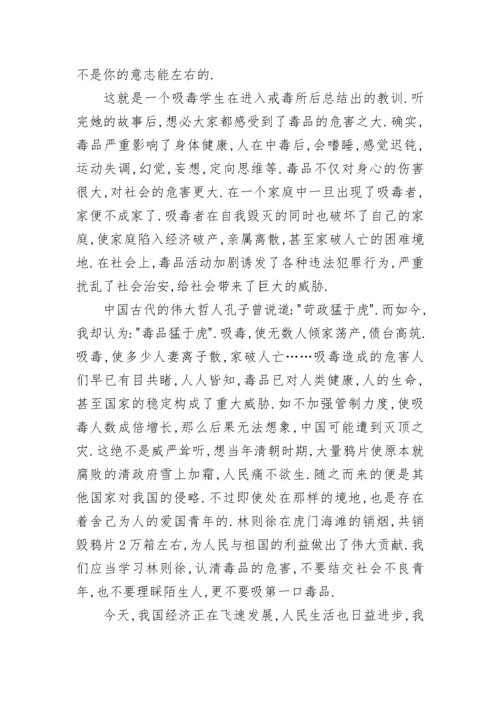 禁毒教育国旗下演讲稿（精选9篇）.docx