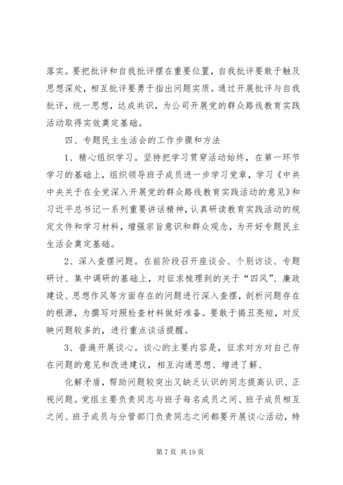党的群众路线民主生活会方案.docx