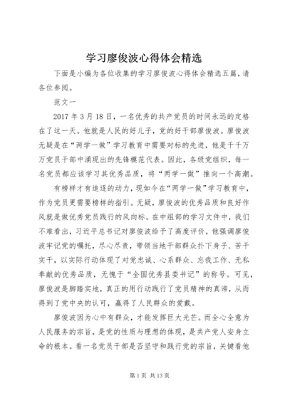 学习廖俊波心得体会精选.docx