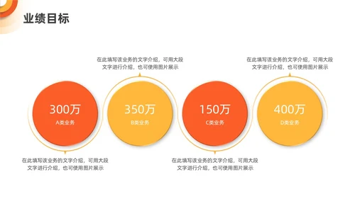 橙色黄色渐变微立体销售年中总结PPT模板