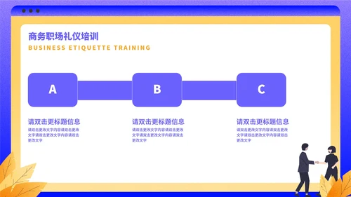 蓝色商务风礼仪培训PPT模板