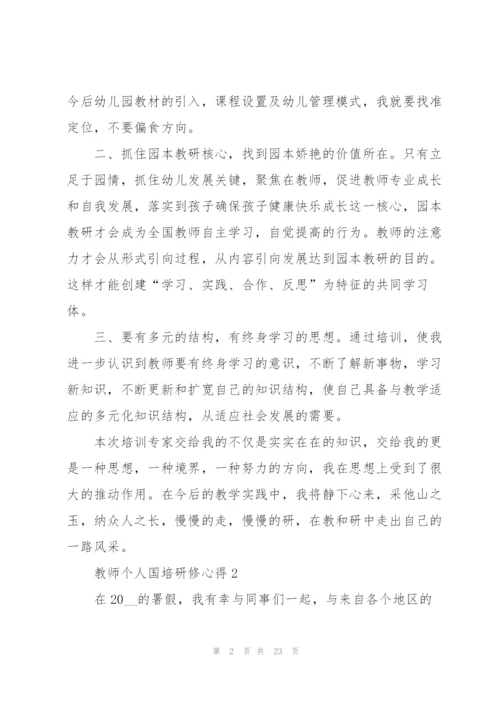 教师个人国培研修心得范文十篇.docx