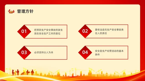 红色水彩简约安全生产月安全宣传PPT