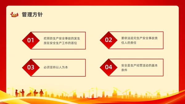 红色水彩简约安全生产月安全宣传PPT