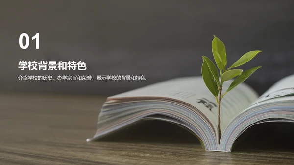绿棕色商务现代校园招生宣传PPT模板