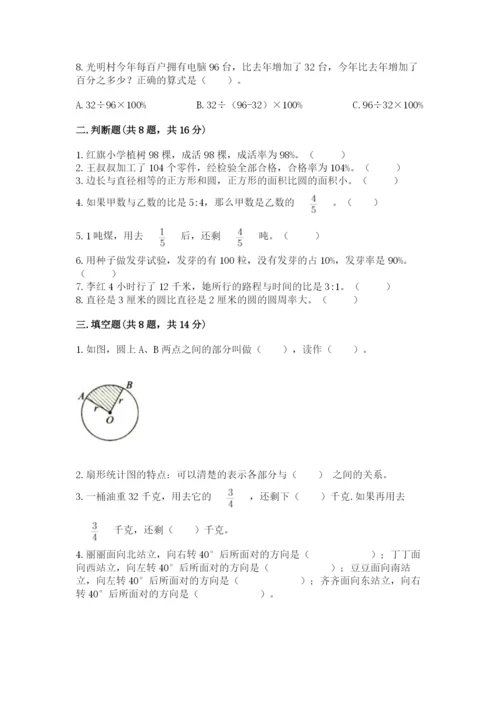 人教版六年级上册数学期末测试卷往年题考.docx