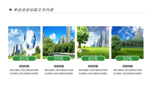 绿色环保低碳创建文明城市动态PPT模板