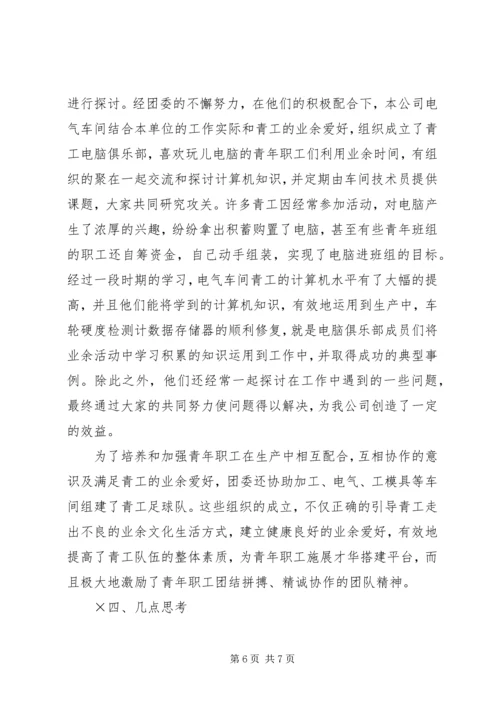 企业青工业余文化生活的调查与思考 (3).docx