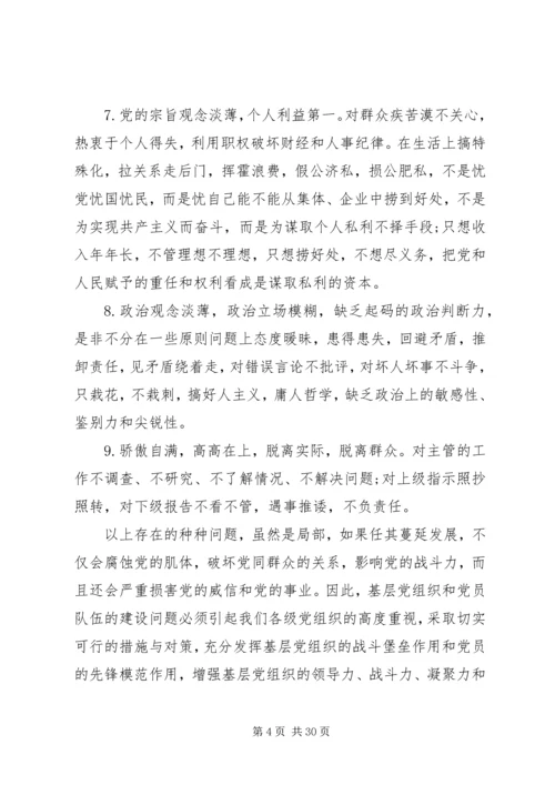 党的思想建设存在的问题分析.docx